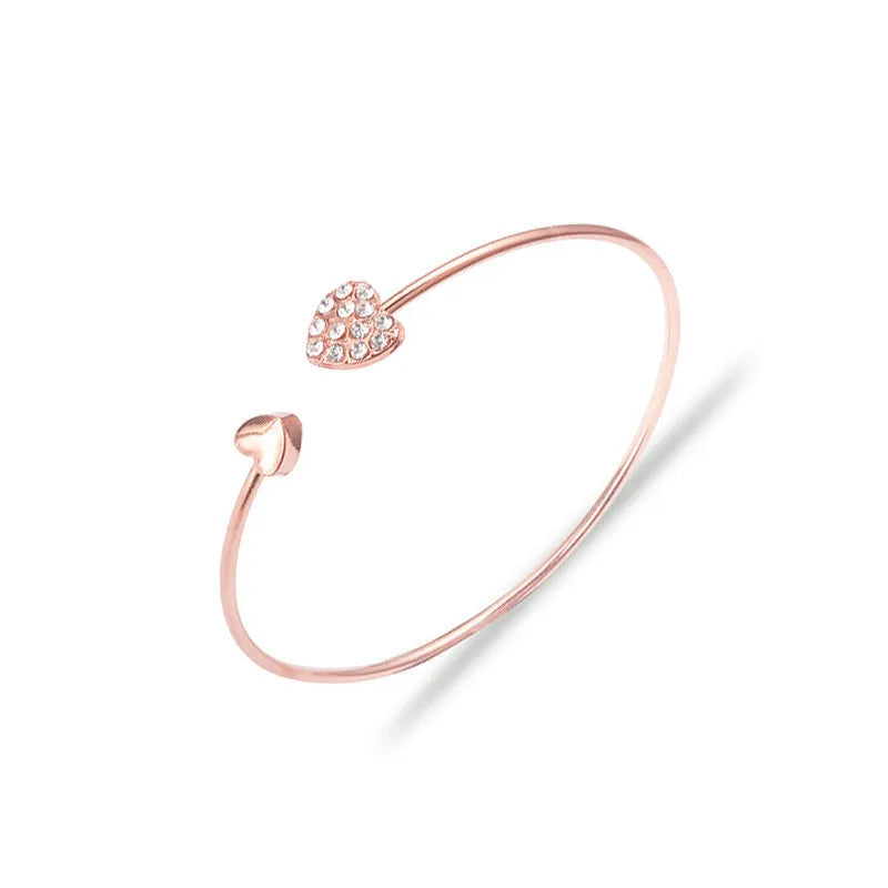 Crystal Double Heart Bracelet - ÉclatMystique
