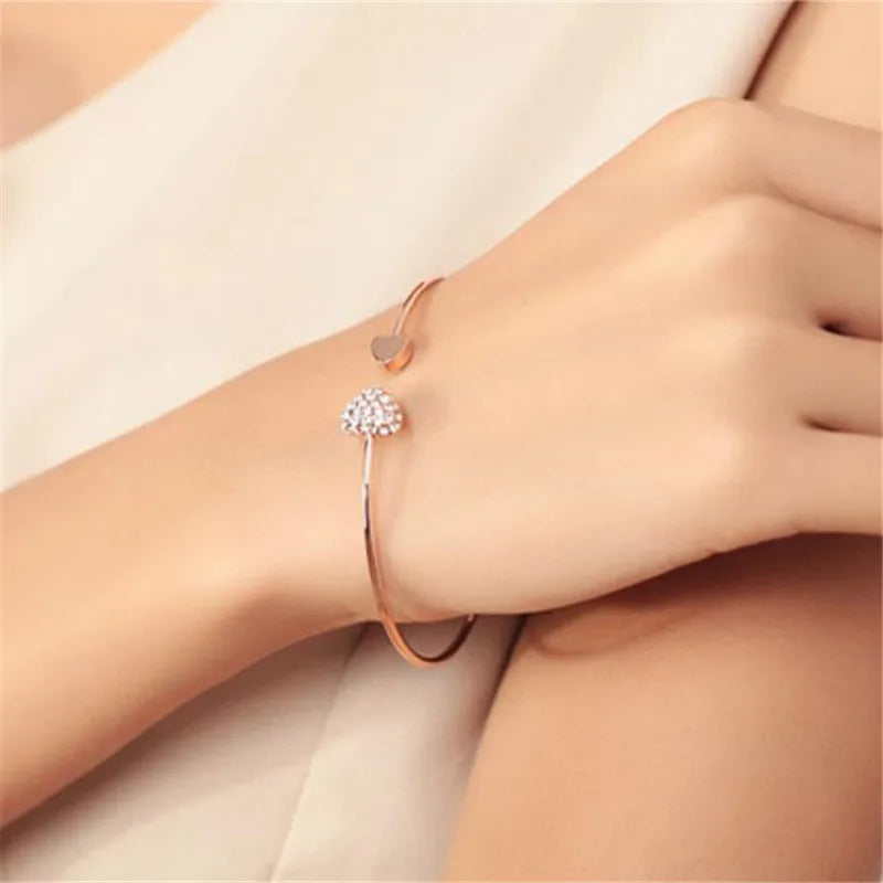 Crystal Double Heart Bracelet - ÉclatMystique