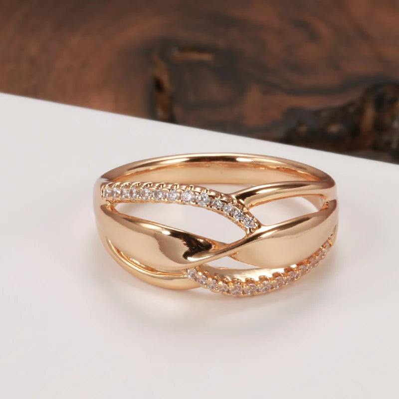Twisted Zircon Ring - ÉclatMystique