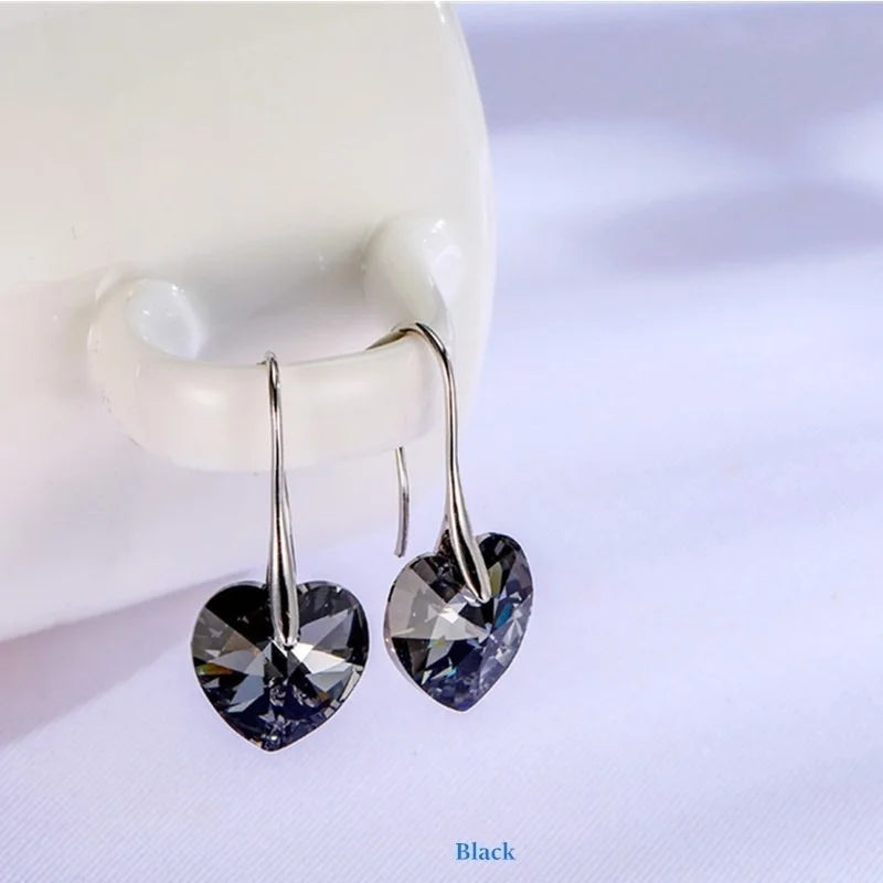 Crystal Heart Earrings - ÉclatMystique