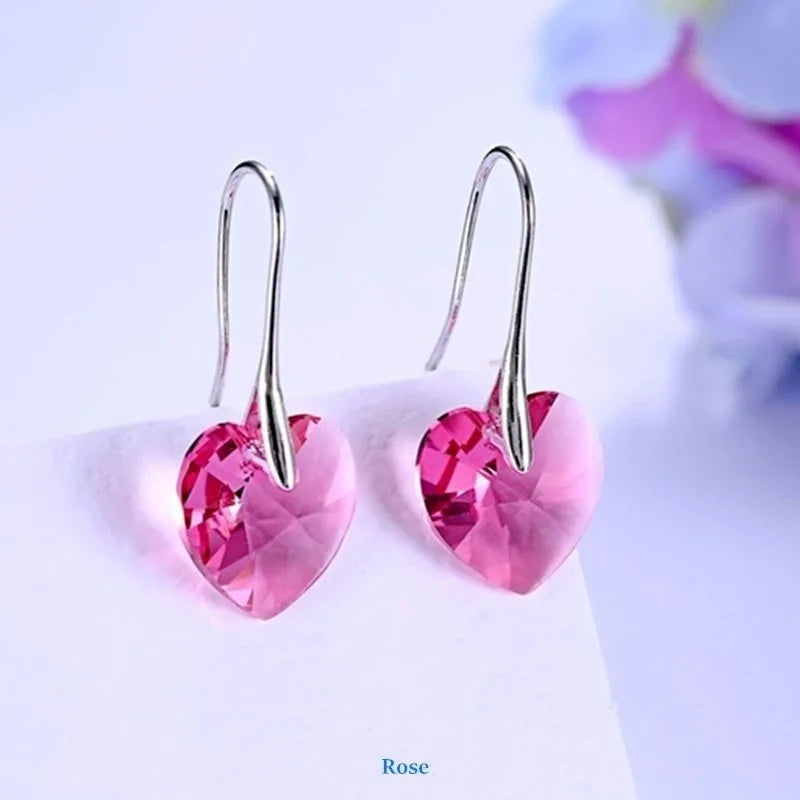 Crystal Heart Earrings - ÉclatMystique