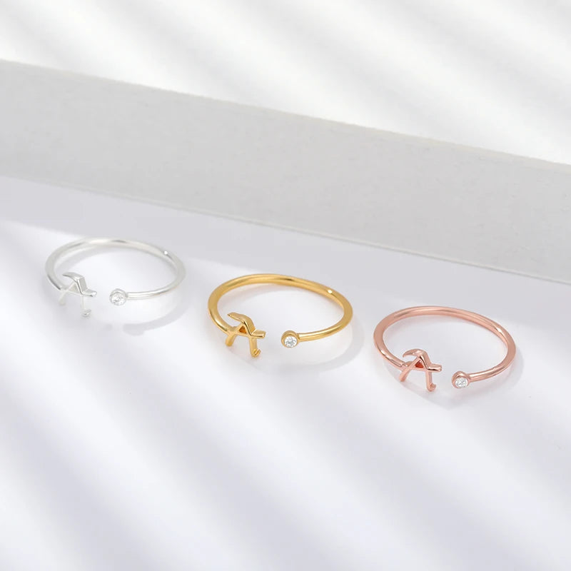 A-Z Initial Ring - ÉclatMystique