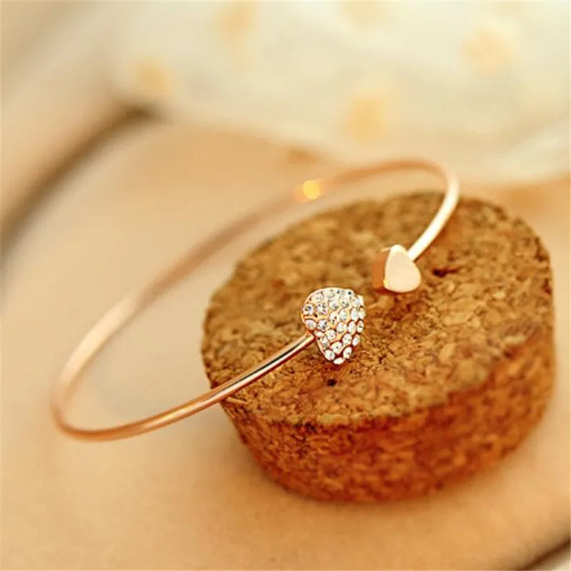Crystal Double Heart Bracelet - ÉclatMystique