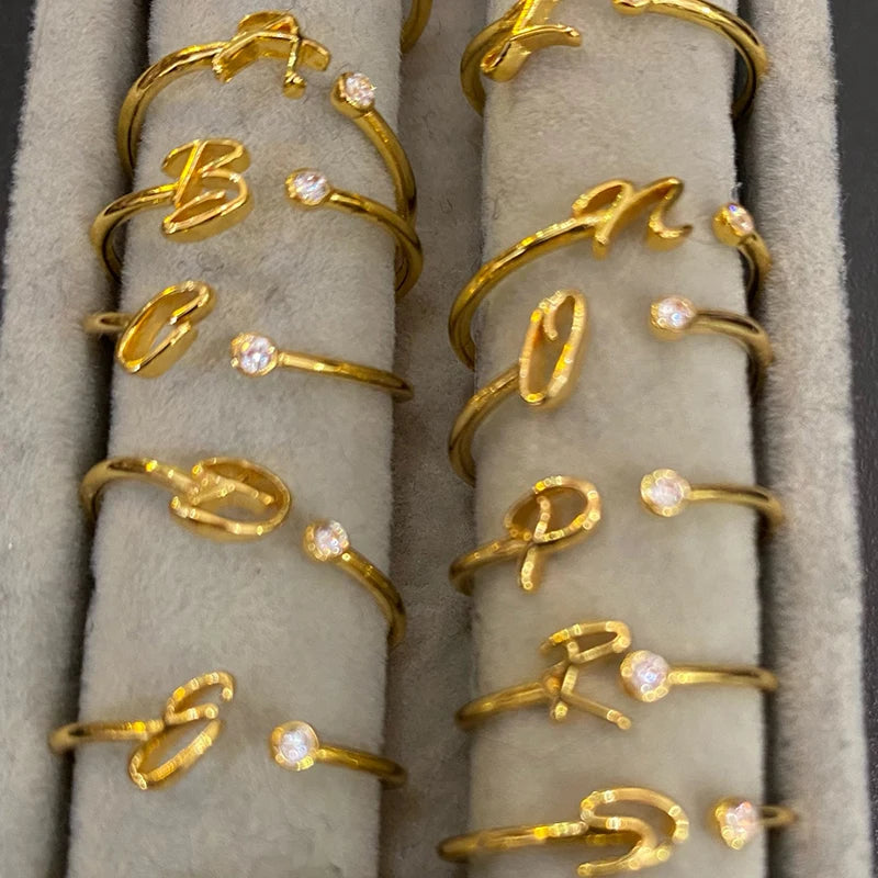A-Z Initial Ring - ÉclatMystique