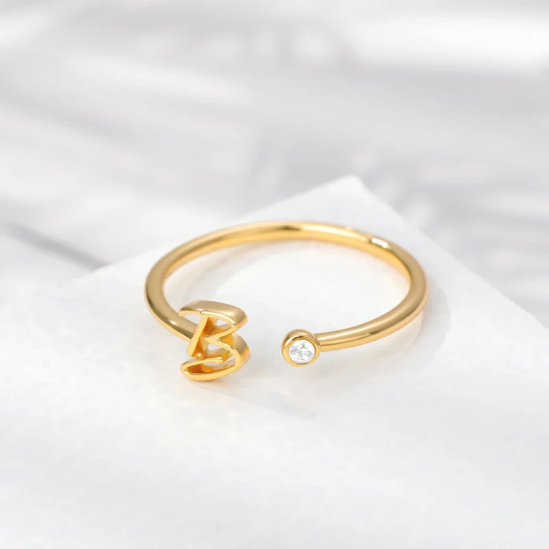 A-Z Initial Ring - ÉclatMystique