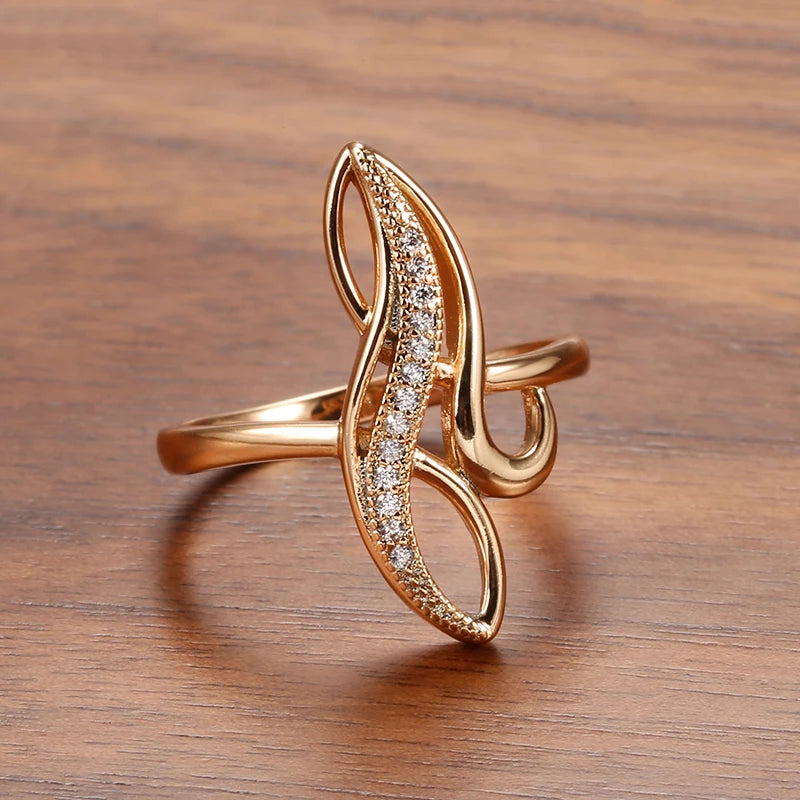 Intertwined White Zircon Ring - ÉclatMystique