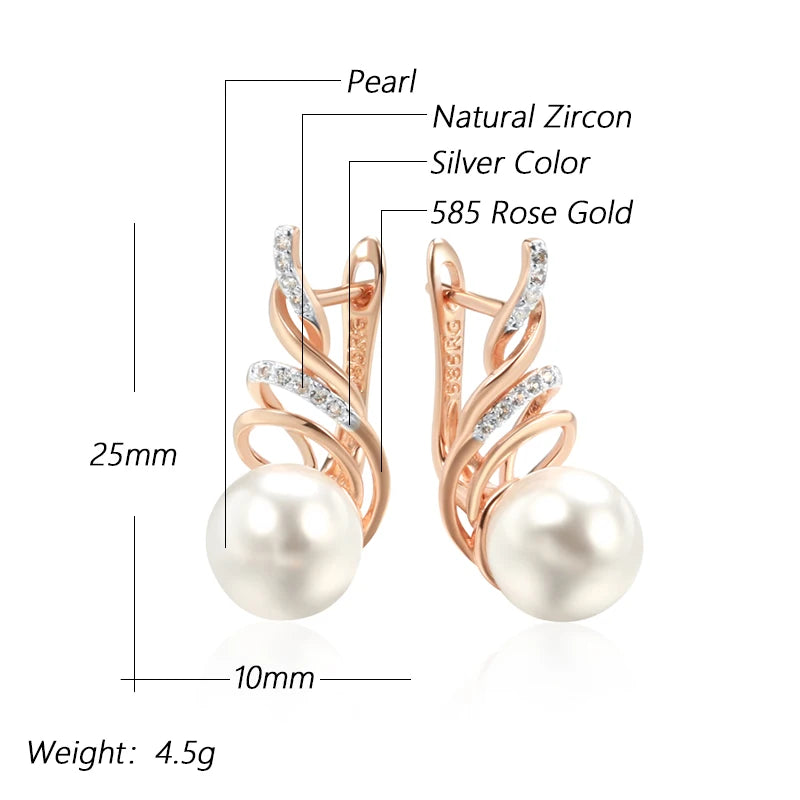 Swirled Pearl Earrings - ÉclatMystique