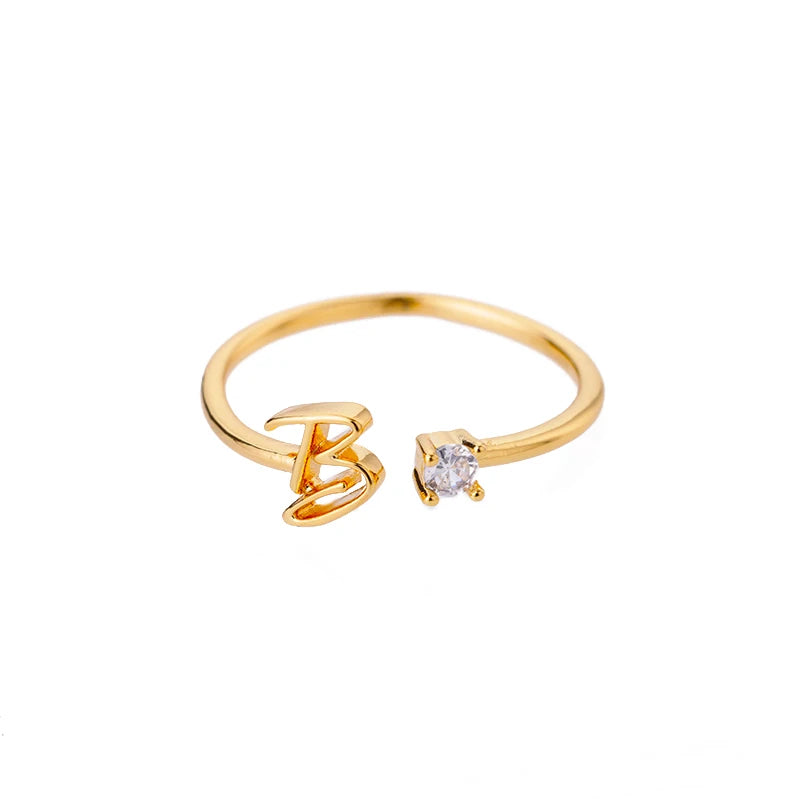 A-Z Initial Ring - ÉclatMystique