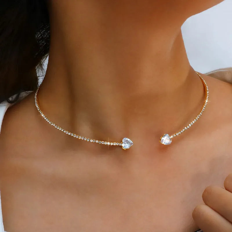 Heart Collar Necklace - ÉclatMystique