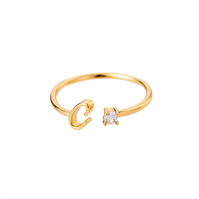 A-Z Initial Ring - ÉclatMystique