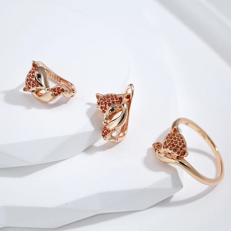 Zircon Fox Earrings