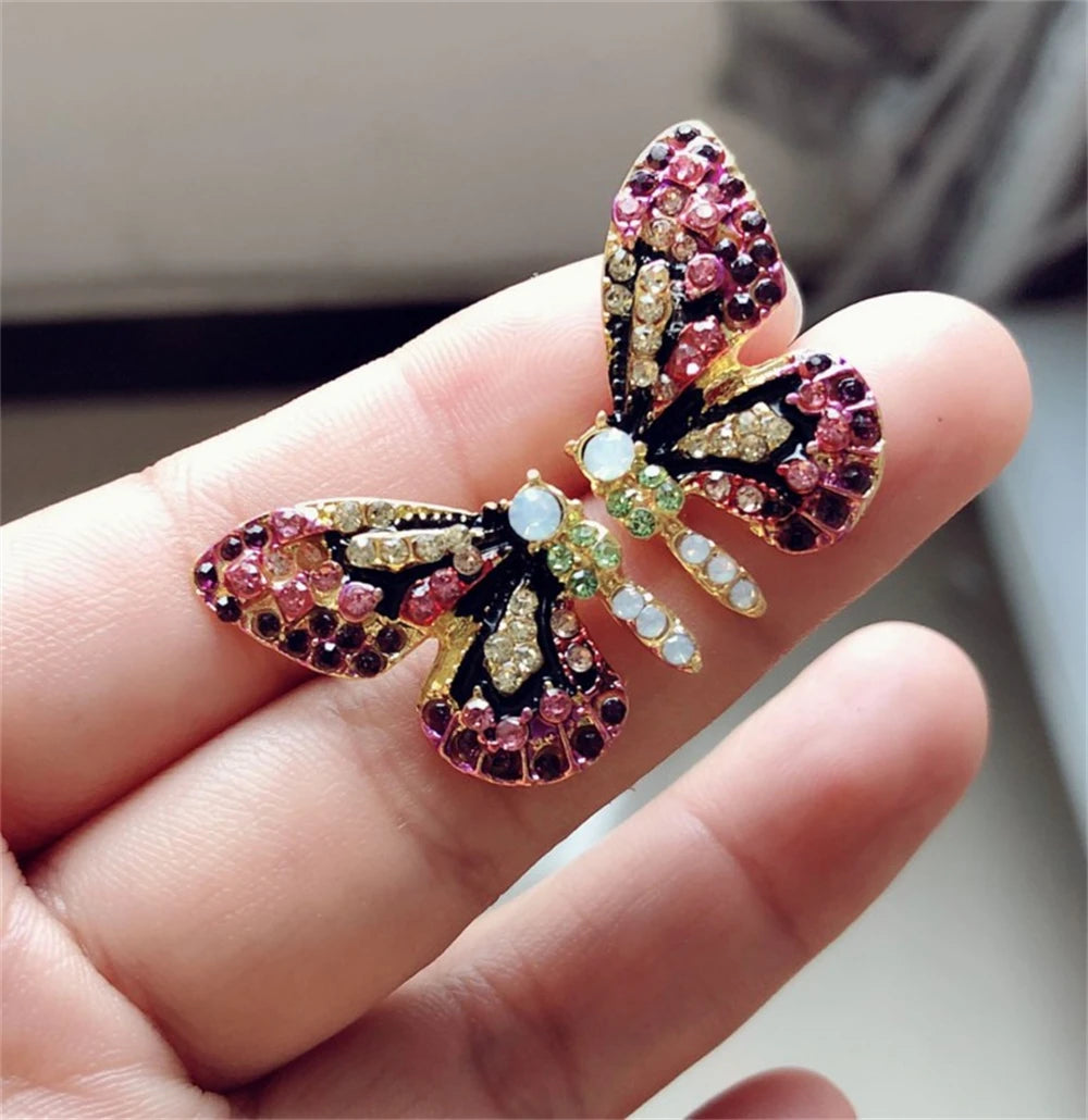 Crystal Butterfly Earrings - ÉclatMystique