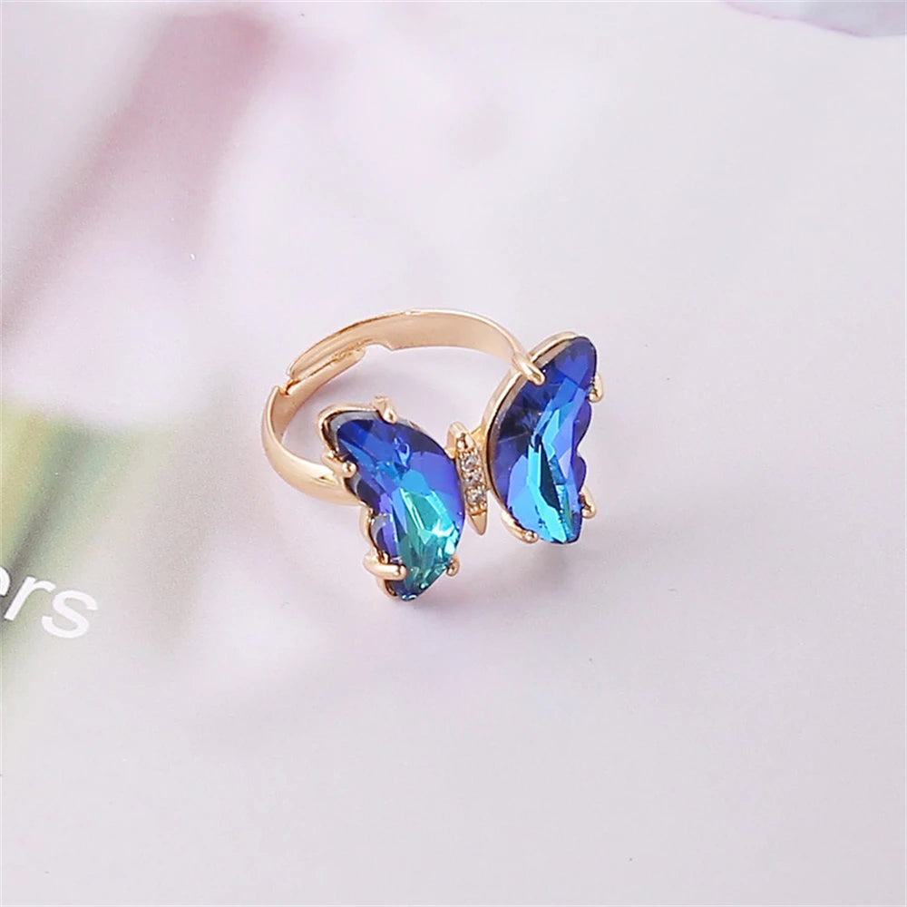 Colorful Butterfly Ring - ÉclatMystique