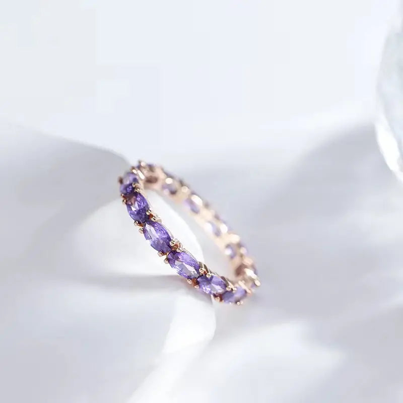 Purple Zircon Ring - ÉclatMystique