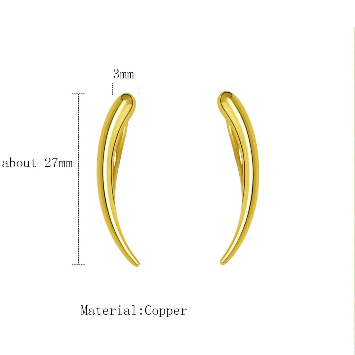 Curved Earrings - ÉclatMystique
