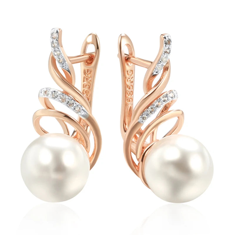Swirled Pearl Earrings - ÉclatMystique