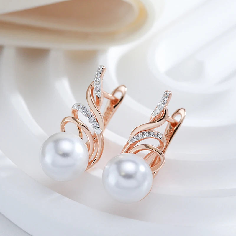 Swirled Pearl Earrings - ÉclatMystique