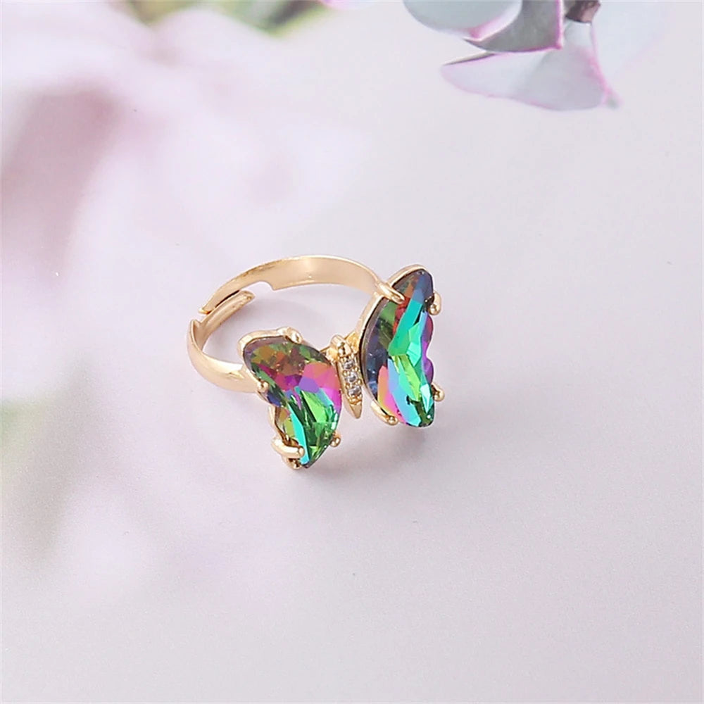 Colorful Butterfly Ring - ÉclatMystique