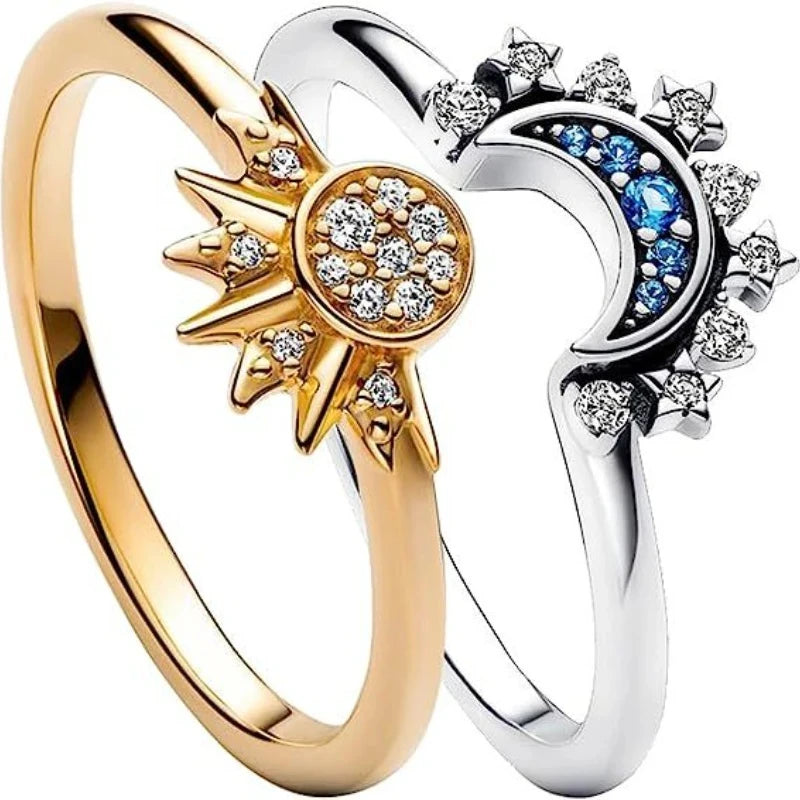 Sun and Moon Ring Set - ÉclatMystique