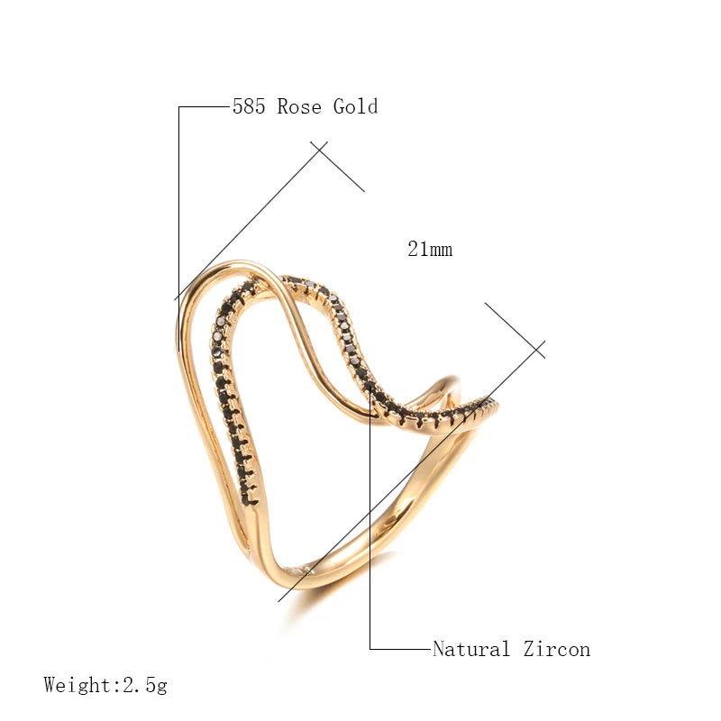 Entangled Black Zircon Ring - ÉclatMystique