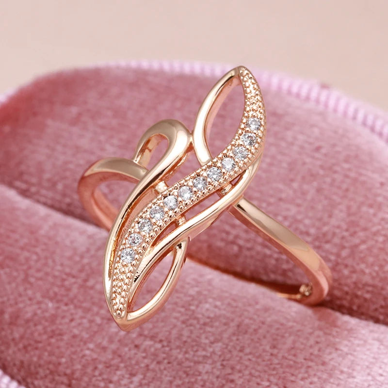 Intertwined White Zircon Ring - ÉclatMystique