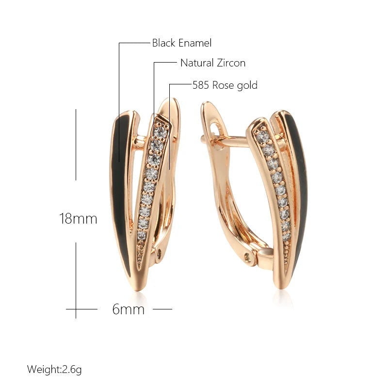 Black Stich Earrings - ÉclatMystique