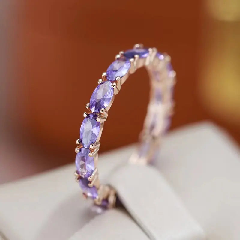 Purple Zircon Ring - ÉclatMystique