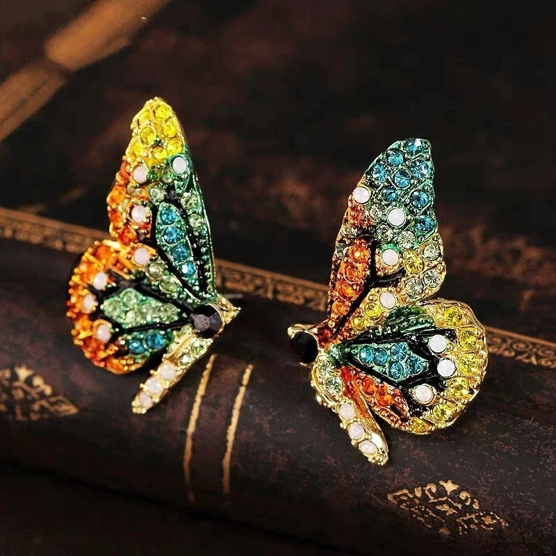 Crystal Butterfly Earrings - ÉclatMystique