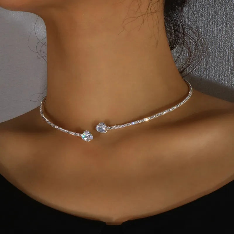 Heart Collar Necklace - ÉclatMystique