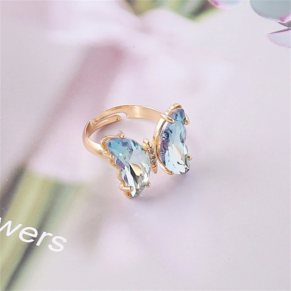 Colorful Butterfly Ring - ÉclatMystique