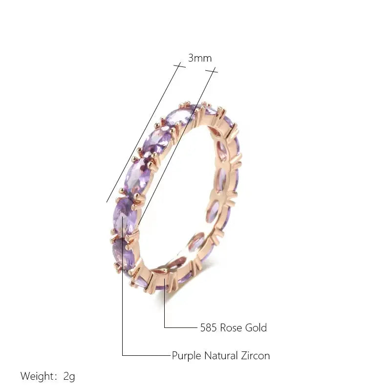 Purple Zircon Ring - ÉclatMystique