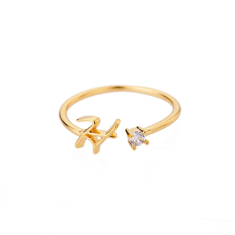A-Z Initial Ring - ÉclatMystique