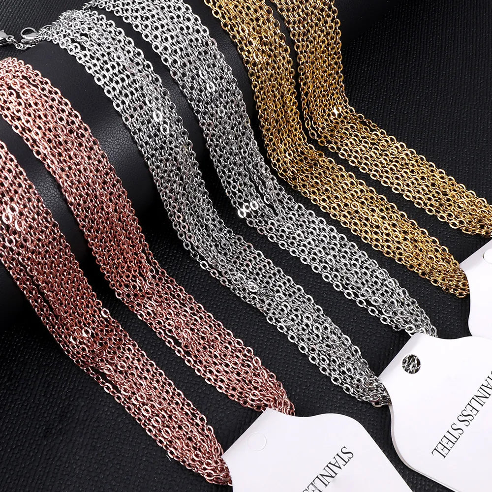 10 Pcs Stainless Steel Chains - ÉclatMystique