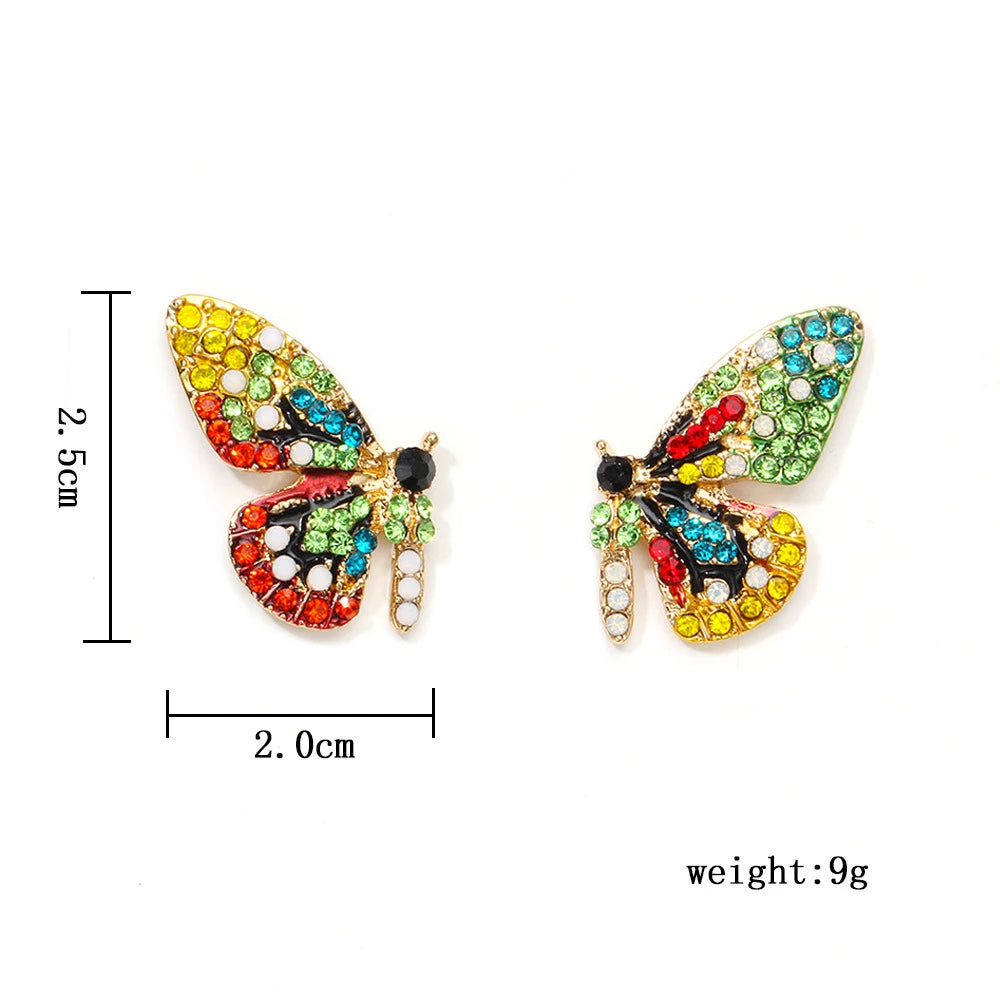 Crystal Butterfly Earrings - ÉclatMystique