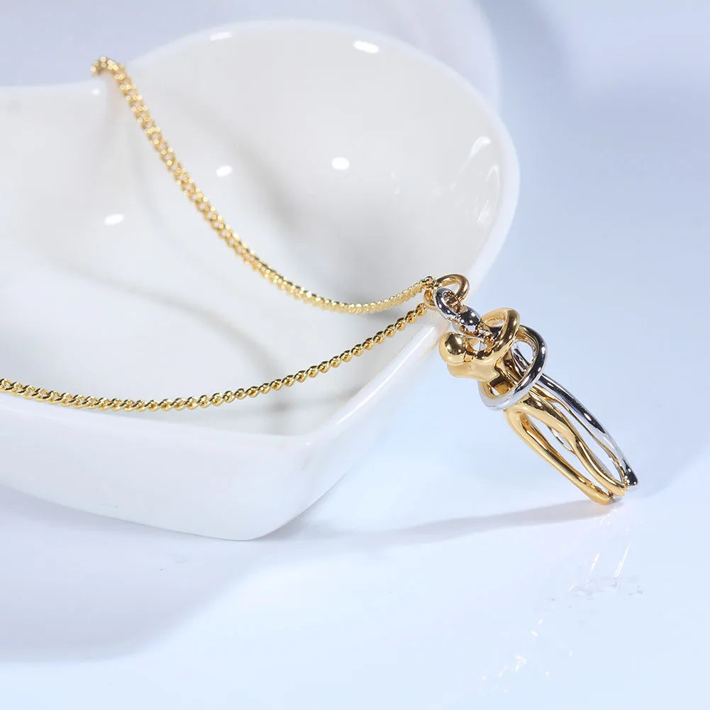 Hugging Couple Necklace - ÉclatMystique
