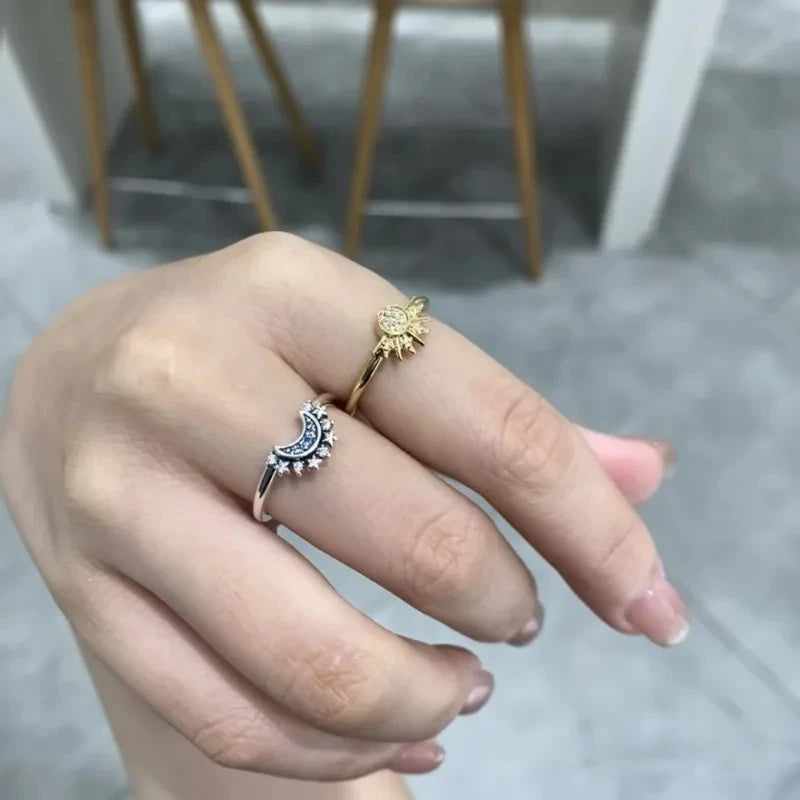 Sun and Moon Ring Set - ÉclatMystique