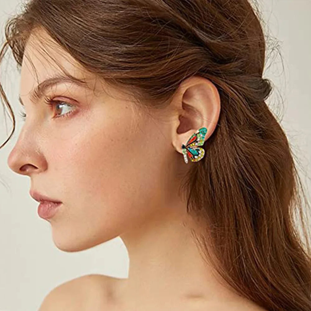 Crystal Butterfly Earrings - ÉclatMystique