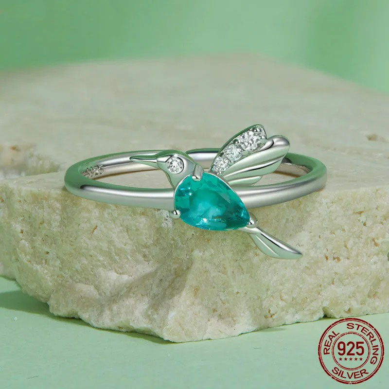 Mint Hummingbird Ring