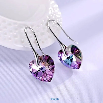 Crystal Heart Earrings - ÉclatMystique