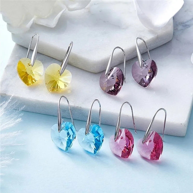 Crystal Heart Earrings - ÉclatMystique