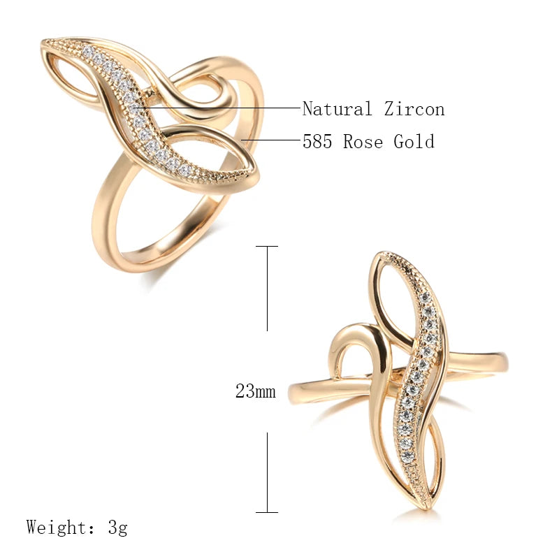 Intertwined White Zircon Ring - ÉclatMystique