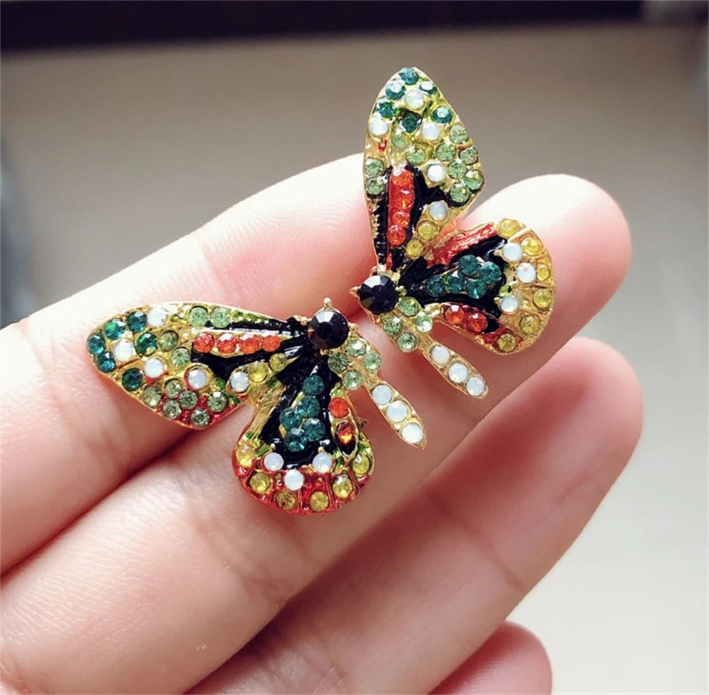 Crystal Butterfly Earrings - ÉclatMystique