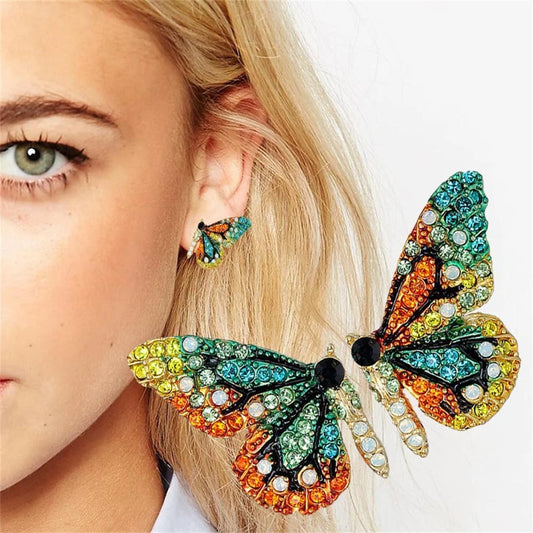 Crystal Butterfly Earrings - ÉclatMystique