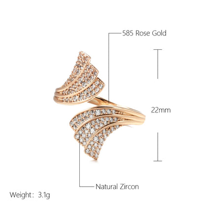 Fan Shape Zircon Ring
