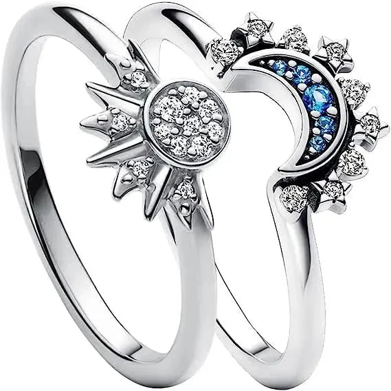 Sun and Moon Ring Set - ÉclatMystique