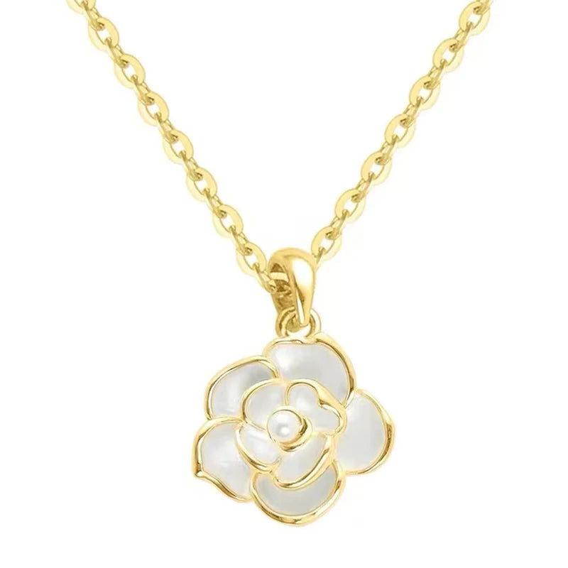 Camellia Flower Necklace - ÉclatMystique