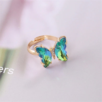 Colorful Butterfly Ring - ÉclatMystique