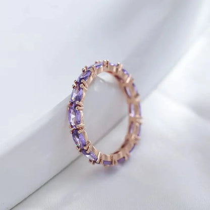 Purple Zircon Ring - ÉclatMystique