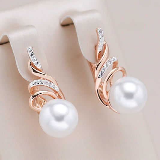 Swirled Pearl Earrings - ÉclatMystique