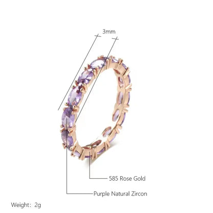 Purple Zircon Ring - ÉclatMystique